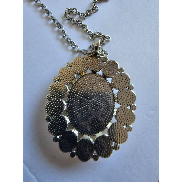 NWT Papparazzi White Oval Shaped Stones Earrings Pendant Necklace Set Sylish Hip - Picture 6 of 16